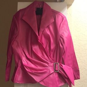 Wom sz6 Hot Pink dress shirt